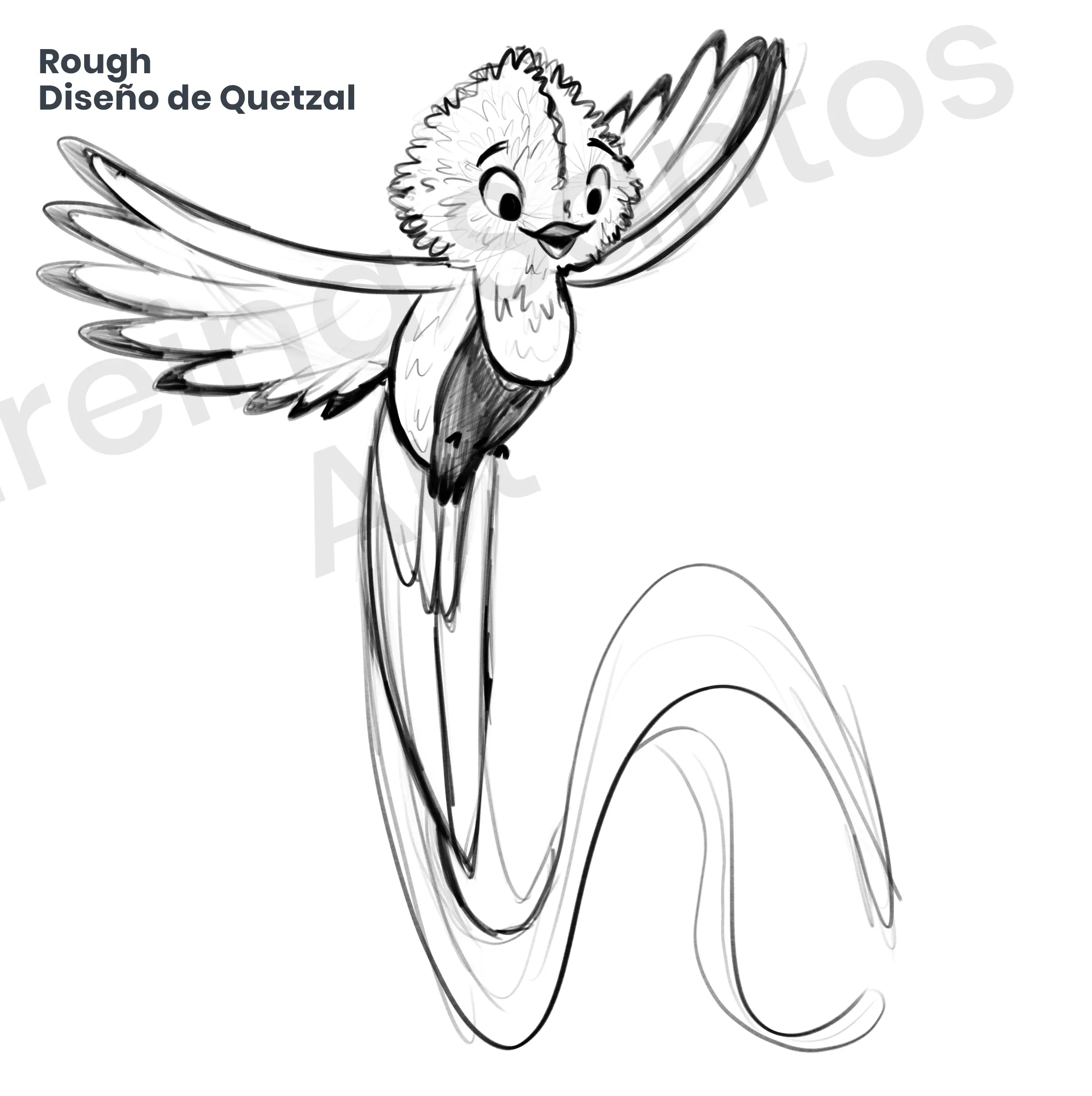 quetzal concept art dibujo andreina santos warex la herencia